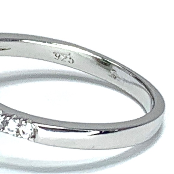 Sterling Silver 925 Green C.Z Ring Size 6 - Picture 7 of 7